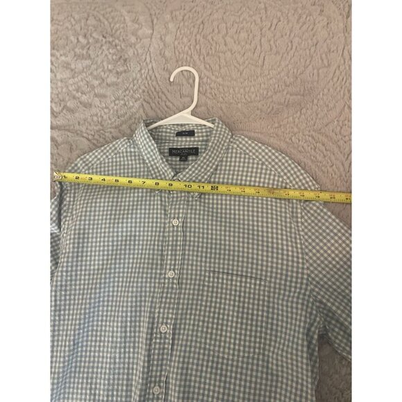 J Crew Men’s Flex Washed Classic Blue/white Checkered long sleeve button up XL - Picture 5 of 8